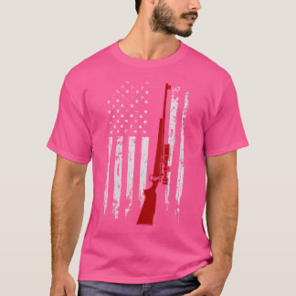 ウサ動揺してシカ狩りライフルハンター Tシャツ