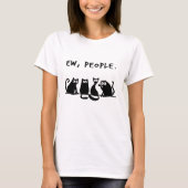 ウザい人ってほんと面白い 黒猫 Tシャツ (正面)