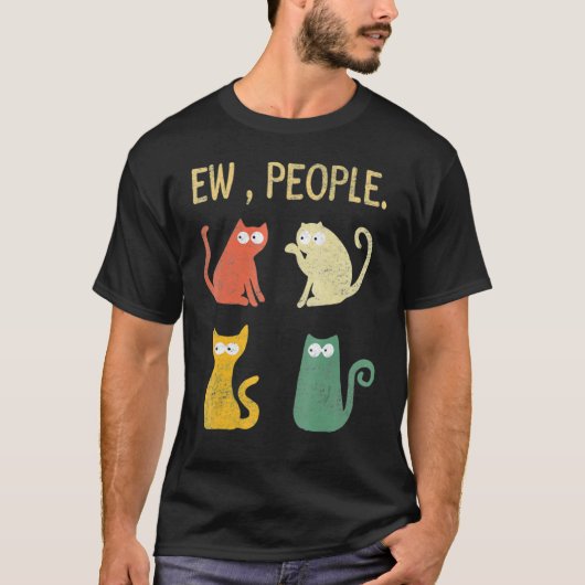 ウザい人嫌いなニャンコ Essentia 1 Tシャツ (正面)