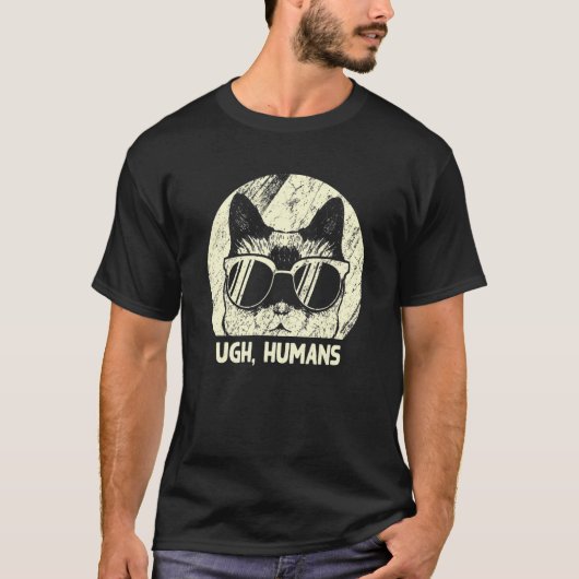 ウザい人間 猫 引きこもり 子猫 反社会的な猫 Tシャツ (正面)