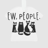 ウザい人 笑える 黒猫 オーナメント (裏面)