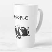 ウザい人 笑える 黒猫 カフェラテマグ (右アングル)