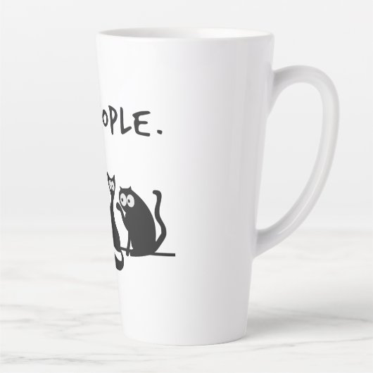 ウザい人 笑える 黒猫 カフェラテマグ (右)