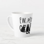 ウザい人 笑える 黒猫 カフェラテマグ (左アングル)