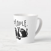 ウザい人 笑える 黒猫 カフェラテマグ (右アングル)