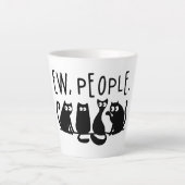 ウザい人 笑える 黒猫 カフェラテマグ (正面)