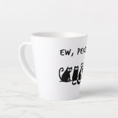 ウザい人 笑える 黒猫 カフェラテマグ (左アングル)