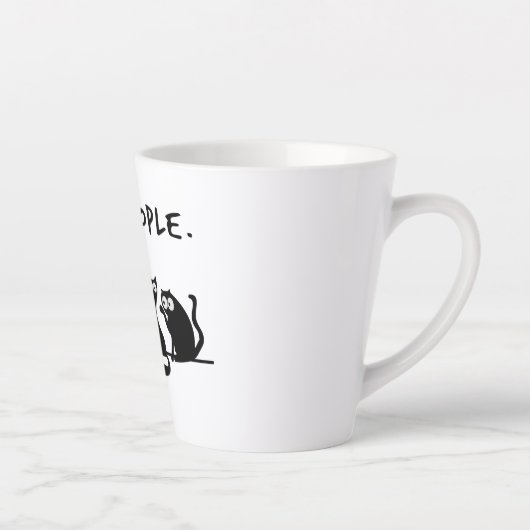 ウザい人 笑える 黒猫 カフェラテマグ (右)
