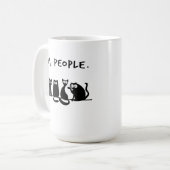 ウザい人 笑える 黒猫 コーヒーマグカップ (正面左)