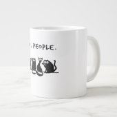 ウザい人 笑える 黒猫 ジャンボコーヒーマグカップ (正面右)