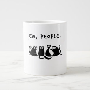 ウザい人 笑える 黒猫 ジャンボコーヒーマグカップ