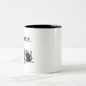 ウザい人 笑える 黒猫 ツートーンマグカップ (中央)