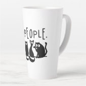 ウザい人、面白いニャー黒猫 カフェラテマグ (右アングル)