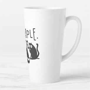 ウザい人、面白いニャー黒猫 カフェラテマグ