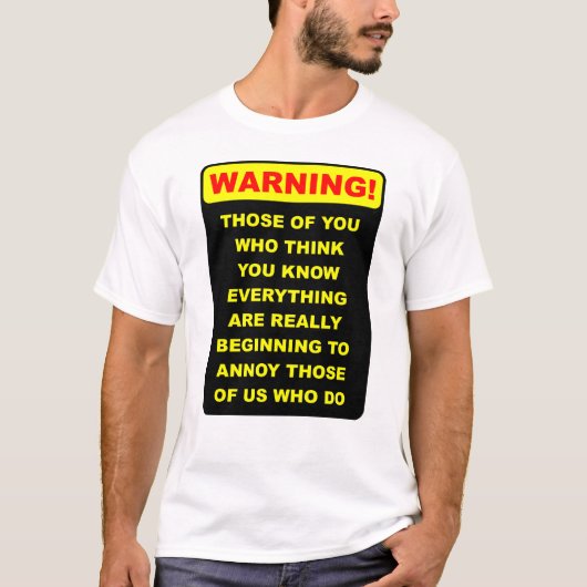 ウザい知ったかぶりTシャツ Tシャツ (正面)