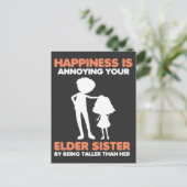 ウザい背の高い兄妹の家族の日 ポストカード (スタンド正面)