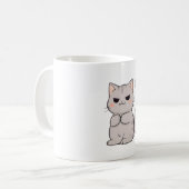 ウザくない猫 "私の問題じゃない" おもしろデザイン コーヒーマグカップ (正面左)