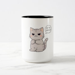 ウザくない猫 "私の問題じゃない" おもしろデザイン ツートーンマグカップ