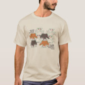ウシとマガモ・タイルのテセレーション(BBL) Tシャツ (正面)