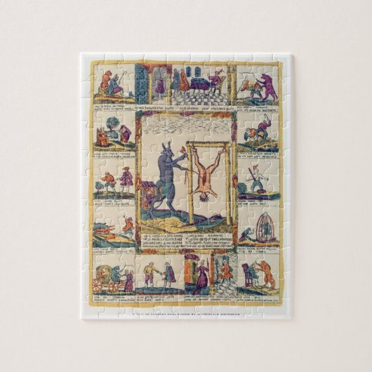 ウシは肉屋、ロシア語、遅く第18であることを好みます ジグソーパズル (縦)