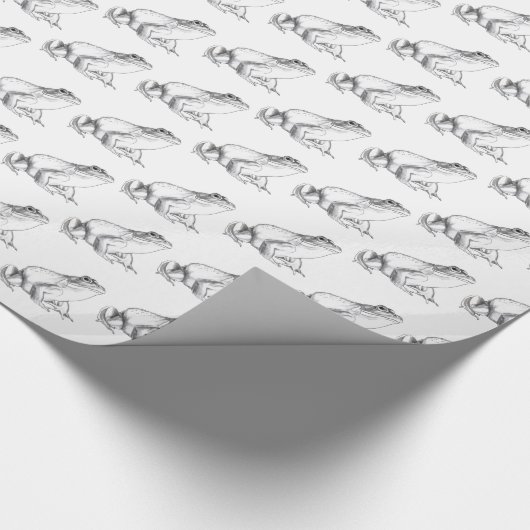 ウシガエルの包装紙のかわいいカエルの包装紙 ラッピングペーパー (角)