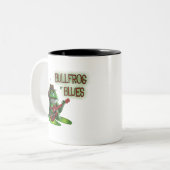 ウシガエルの青 ツートーンマグカップ (正面左)