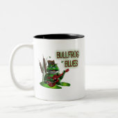 ウシガエルの青 ツートーンマグカップ (左)