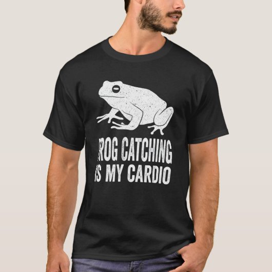 ウシガエル狩猟のためのカエル捕り&ヒキガエル狩り Tシャツ (正面)