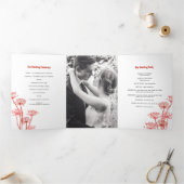 ウシバエ秋の結婚式 三つ折りプログラム (内部)