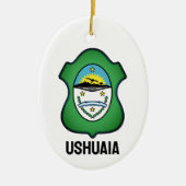 ウシュアイアの紋章 – アルゼンチン セラミックオーナメント (正面)