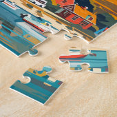 ウシュアイアアルゼンチントラベルアートヴィンテージ ジグソーパズル (側面)