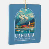 ウシュアイアアルゼンチントラベルアートヴィンテージ セラミックオーナメント (右)