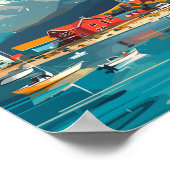 ウシュアイアアルゼンチントラベルアートヴィンテージ ポスター (角)