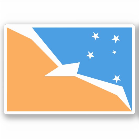 ウシュアイア国旗 シール (正面)