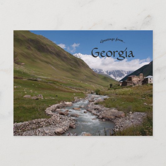 ウシュガリジョージア付近の川 ポストカード (正面)