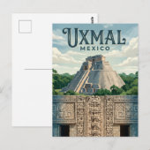 ウシュマル考古遺跡 メキシコ ポストカード (正面/裏面)