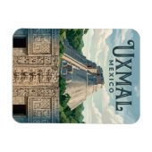 ウシュマル遺跡 メキシコ マグネット (横)