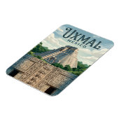 ウシュマル遺跡 メキシコ マグネット (左側)
