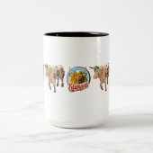 "ウシ"は15のozのマグを越えます ツートーンマグカップ (中央)