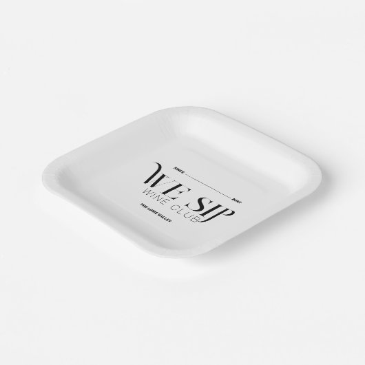 ウスィブインクラブカスタムクレストエレガント ペーパープレート (傾斜あり)