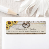 ウスシューズ素朴バーラップレースひまわりウエディング ラベル (インサイチュ)