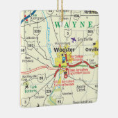 ウスターオハイオヴィンテージの地図 セラミックオーナメント (右)