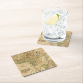 ウスター著アフリカの地図 スクエアペーパーコースター (インサイチュ)