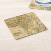 ウスター著アフリカの地図 スクエアペーパーコースター (アングル)