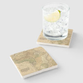 ウスター著アフリカの地図 ストーンコースター (横)