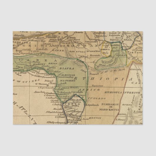 ウスター著アフリカの地図 薄葉紙 (正面)