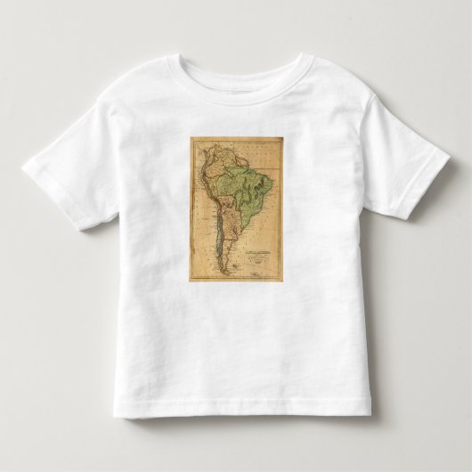 ウスター著南アメリカの地図 トドラーTシャツ (正面)