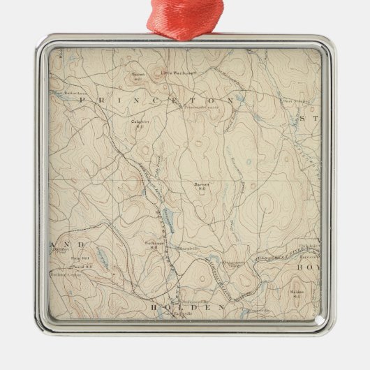 ウスター、マサチューセッツ メタルオーナメント (正面)