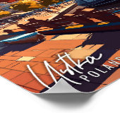 ウストカポーランドアートヴィンテージ旅行イラストレーション ポスター (角)