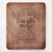 ウスビジネスウェスタンパーソナライズされたクロスロゴ マウスパッド (正面)